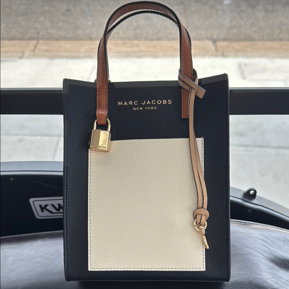 NWOT Marc Jacobs Mini Grind Color Block Mini Tote Crossbody Bag Purse $325 🤍